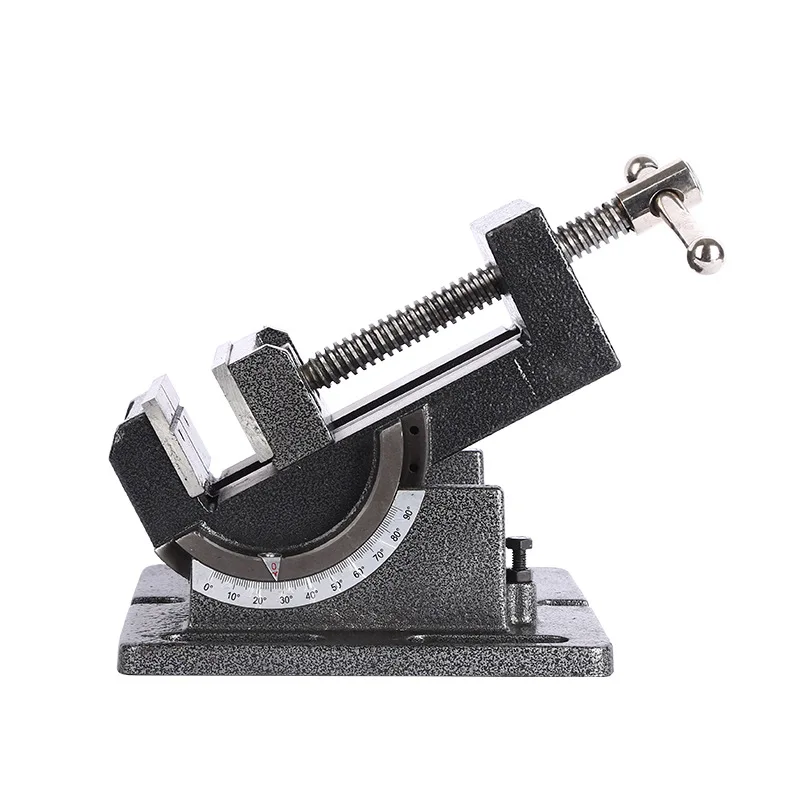 Precisão Milling Machine Vise Inclinação Guia Rod Ângulo Flat-nose Alicata Perfuração Bench Vise Clamp 4