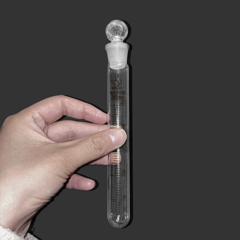 Clear Glass Test Tube With Cap U-Shaped Bottom Tube With Capsule Sample Bottle Container 20ml