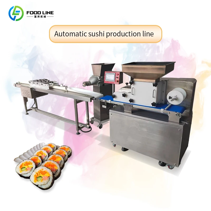 Custom High Efficiency Fully Automatic Sushi Production Line Sushi Slice Cutting Machine