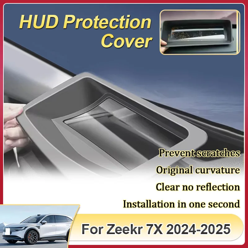 

For Zeekr 7X CX1E 2024 2025 Car Hud Display Protective Cover Head Up Protector Head Up Frame HD Tempered Glass Auto Accessories