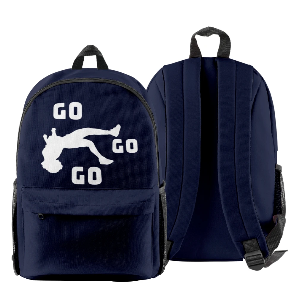 Nidal-Mochila Unisex Go Go Go Go, Bolsa de Ombro, Mochila Casual Streetwear, Sacos De Viagem