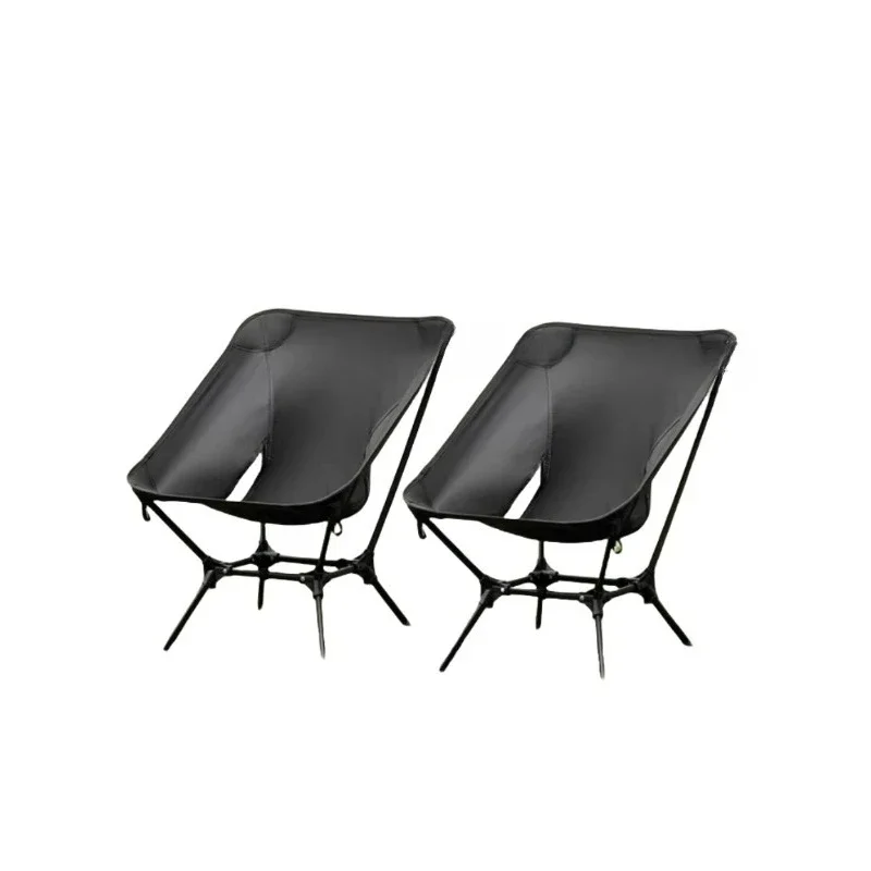 Outdoor camping chair beach fishing folding chair moon chair portable recliner