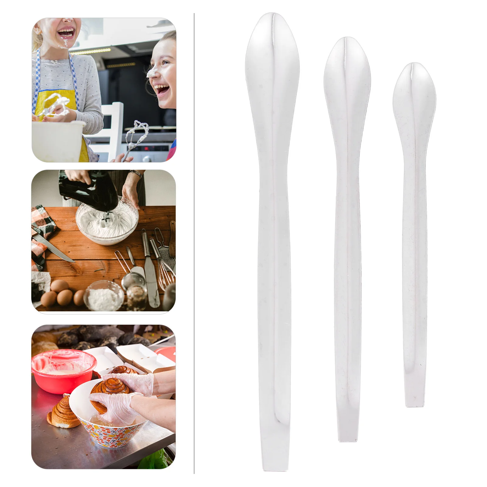 

4 set Crystal Epoxy Resin Tools Kit Dispensing Spoons Stirring Bars Anti-Rust Long-Lasting Easy Clean Diy Handmade Supplies For