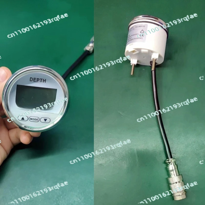 52 مللي متر/2in البحرية الرقمية عمق متر 100 متر/110yd مقاوم للماء مقياس العمق مع الخلفية البيضاء ل قارب يخت #4