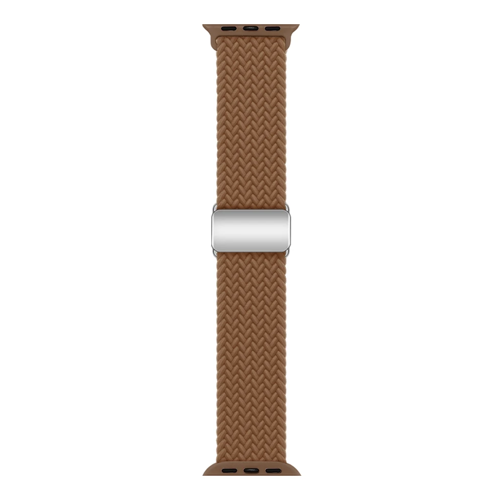 Woven nylon strap For Apple watch 8 7 6 5 4 3 2 SE 45mm 44mm 42mm 41mm 40mm Magnetic adjustable buckle wristband For Ultra 49mm image 6