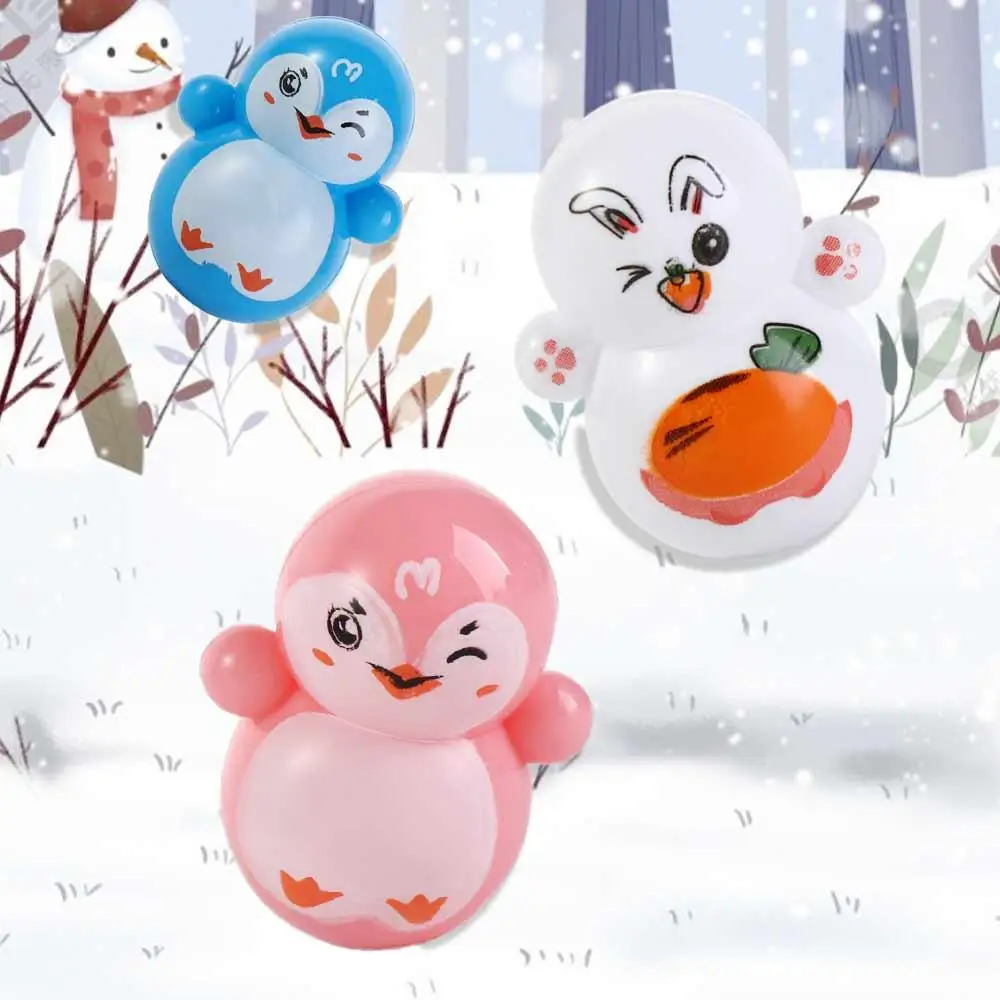 Gags Relieve Stress Educational Toys Desktop Decompression Mini Tumbler Christmas Ornaments Snowman Tumbler Penguin Tumbler