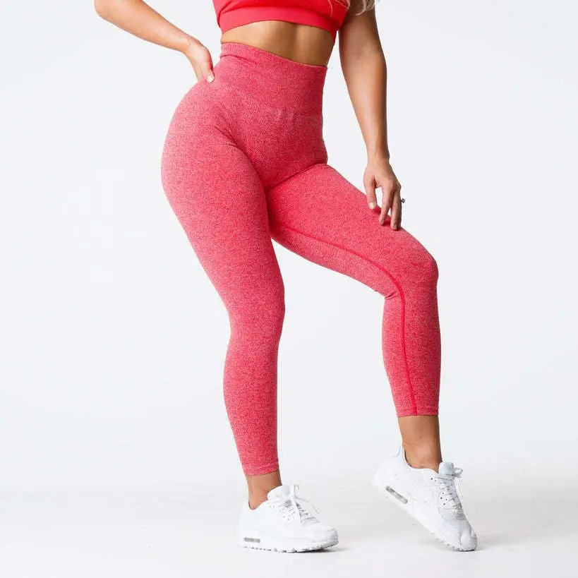 Seamless Knitted Fitness GYM Pants Women\'s High Waist and Hips Tight Peach Buttocks High Waist Nude Yoga Pants