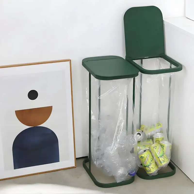 Vintage Garbage Bag Holder - Recycling Bin Waste Bag Stand with Three Color Options