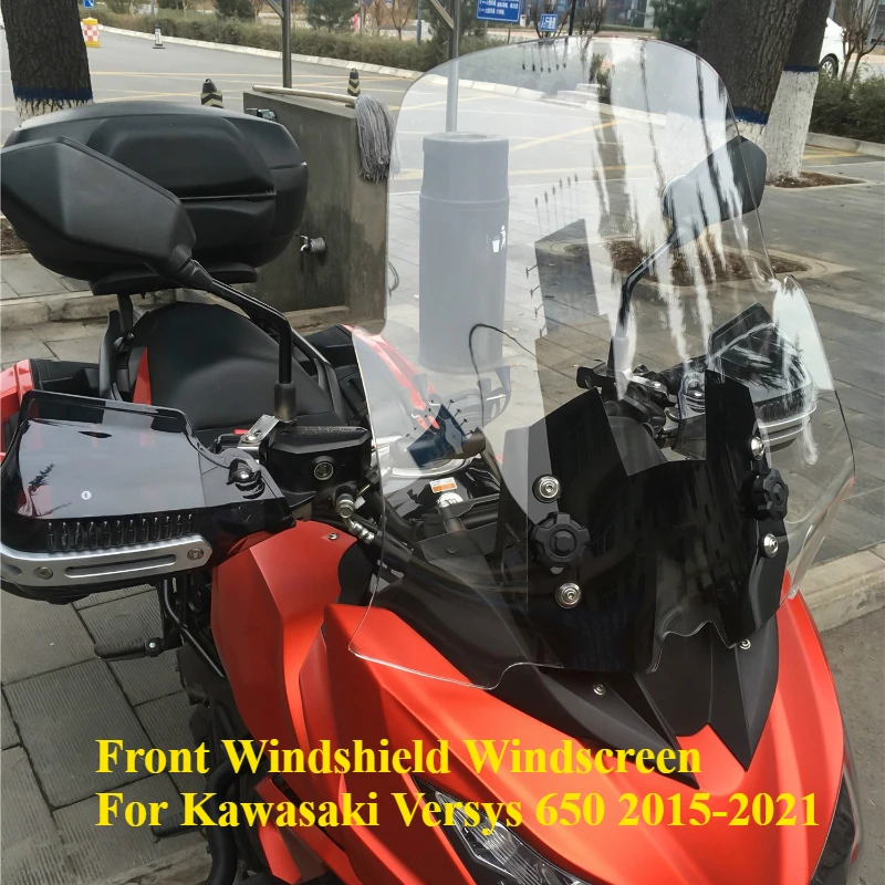 WOLFLINE per Versys650 Parabrezza anteriore per Kawasaki Versys 650 Parabrezza Deflettori del vento Sport Touring Vento Shield 2015-2021