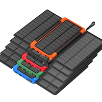 Folding Solar Power Bank 20000mAh with 3 Solar Panel Portable Wireless Charger Powerbank for iPhone 16 Samsung Xiaomi Poverbank