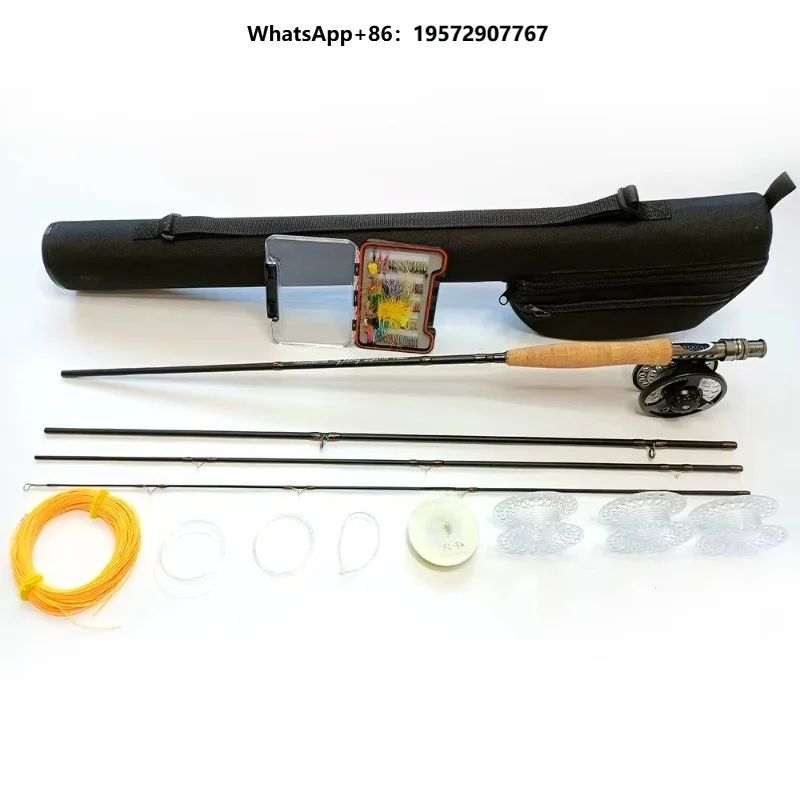 Newbility 4 Sections 7ft 8ft 9ft Carbon Fly Fishing Rod and Reel Fly Fishing Combo With High Quality Bag
