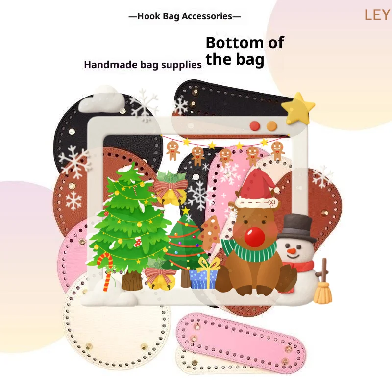

Oval Round Bottom For Knitted Bag Leather Bag Accessories Handmade Bottom With Holes Diy Crochet Bag Bottom