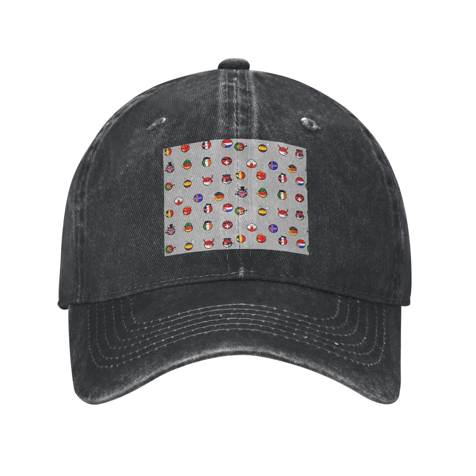 Countryballs Pack Fashion Baseball Cap  Adjustable Luxury Cap  Sports Training Luxury Cap