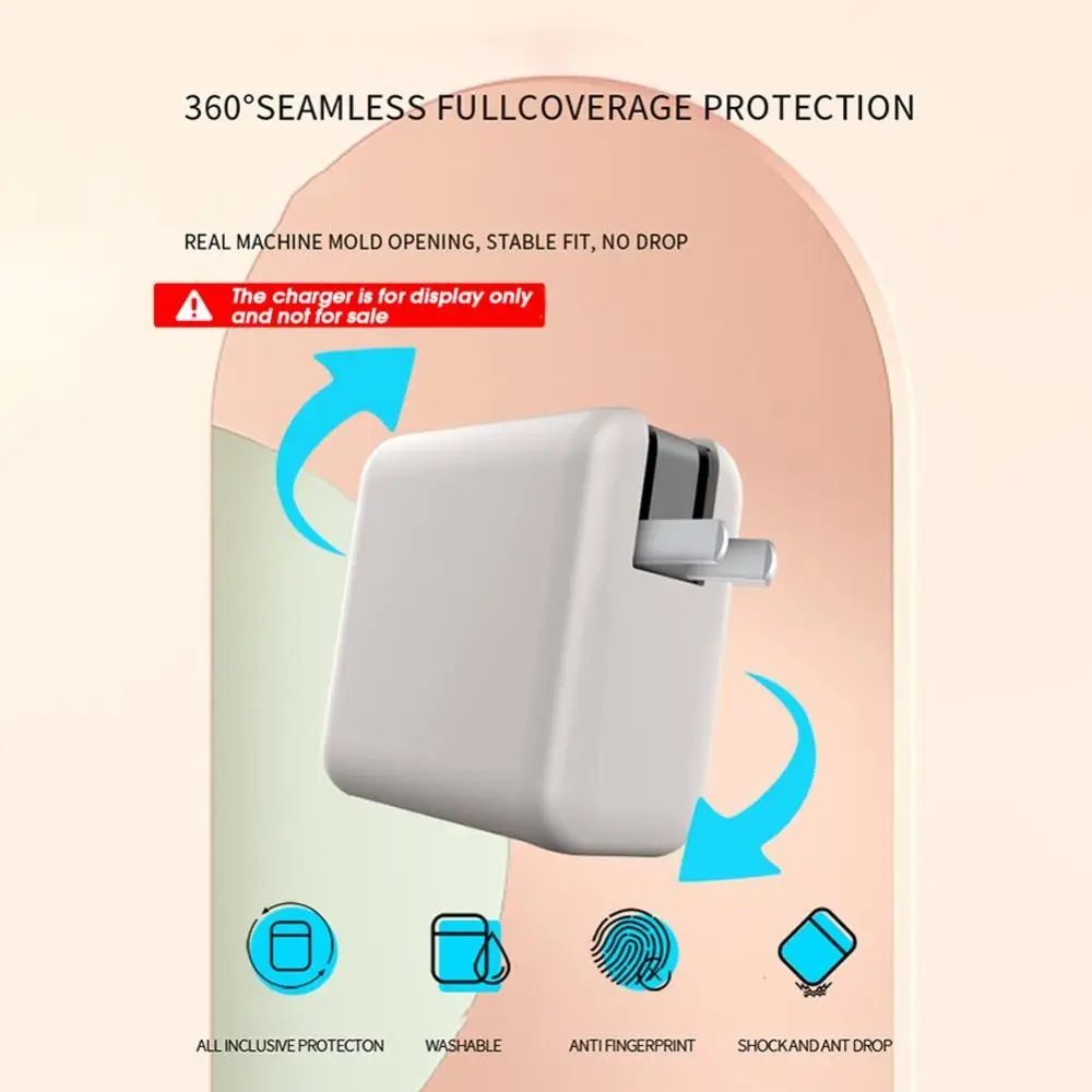 Shockproof Silicone Case Dustproof Solid Color Protective Cover Portable Soft Carrying Case for Anker Zolo 140W Charger Travel