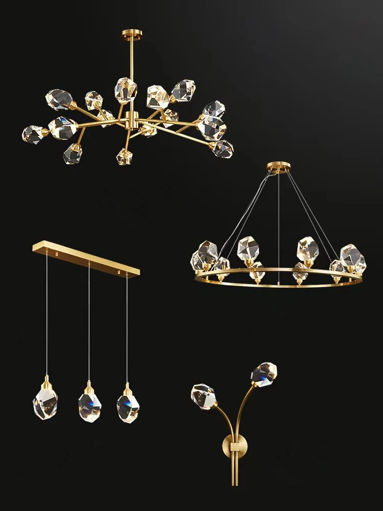 Lamparas De Techo Led redondas De diseño De cristal De cobre posmoderno, luces De Techo, luz De Techo led, lámpara De techo para comedor