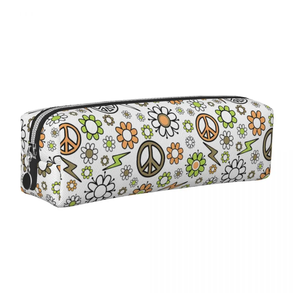 

Классические пеналы с узором Peace Foral Love, пеналы, держатель для ручек для девочек и мальчиков, большие сумки для хранения, школьные аксессуары для студентов