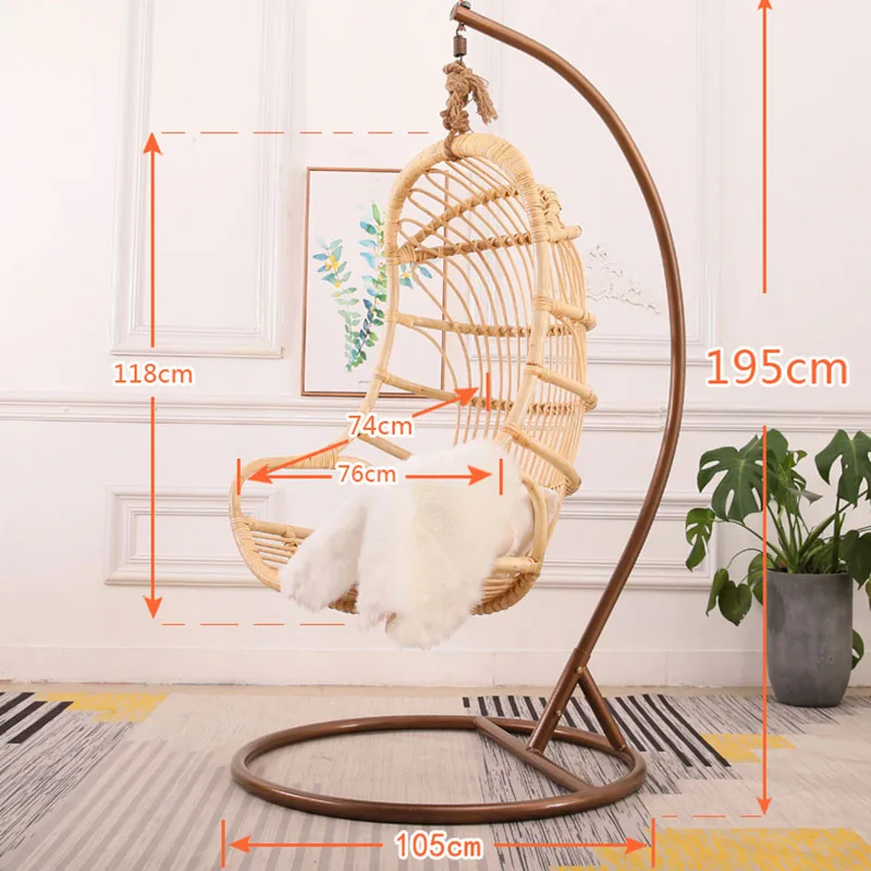 Bedroom Egg Hanging Chair Indoor Macrame Comfortable Rope Swing Chair Hoop Minimalistic Silla Jardin Exterior Home Furniture