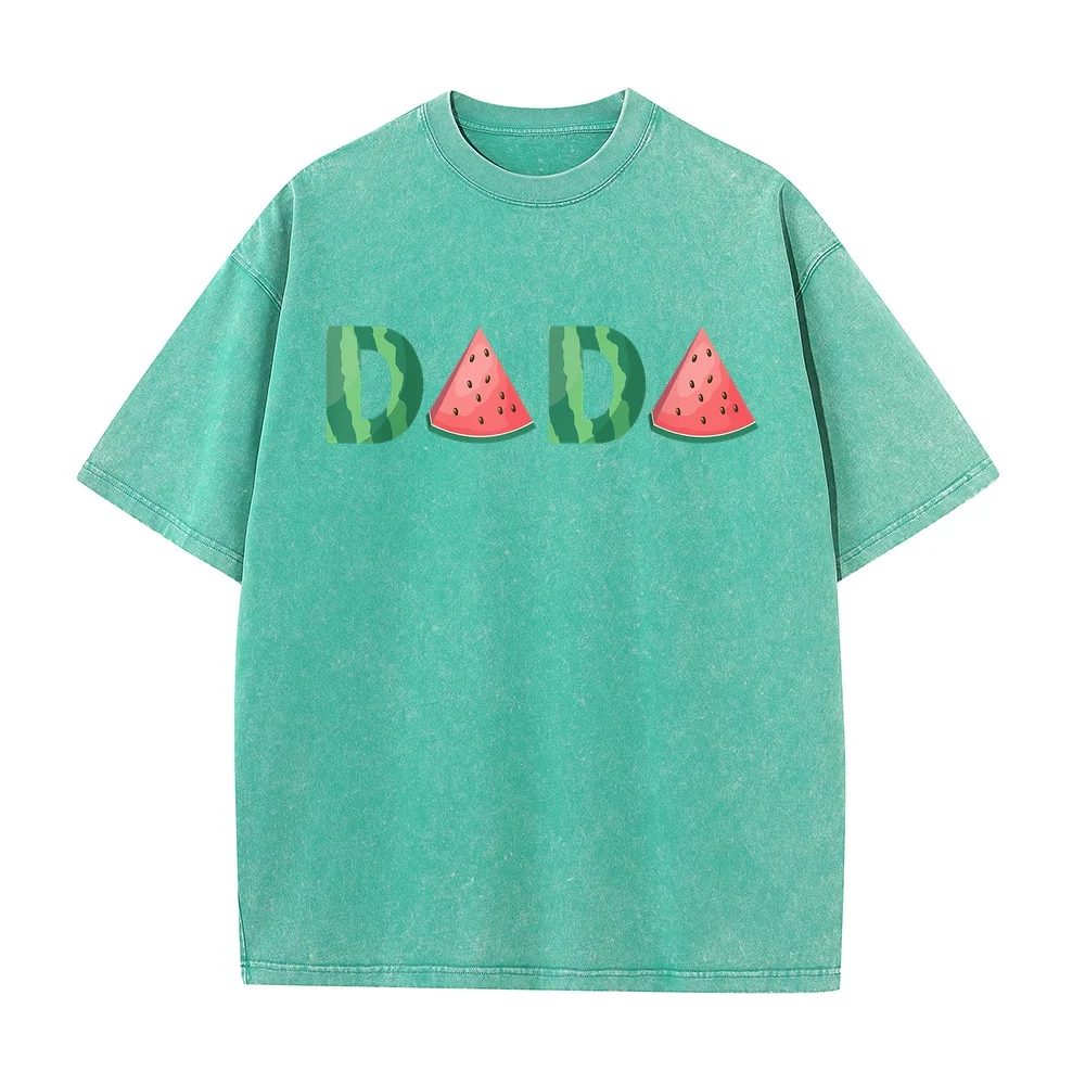 Dada Watermelon Funny Summer Fruit Gift Great Father's Day T-Shirt Men's Clothing T Shirts Man Streetwear Street Wear Graphic