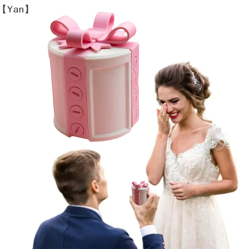 〔Yan〕Annoying Gift Box With Screws 3D Prank Box Valentine's Day Bow Gift Packaging Box With Hidden Compartment,Challenging Brain