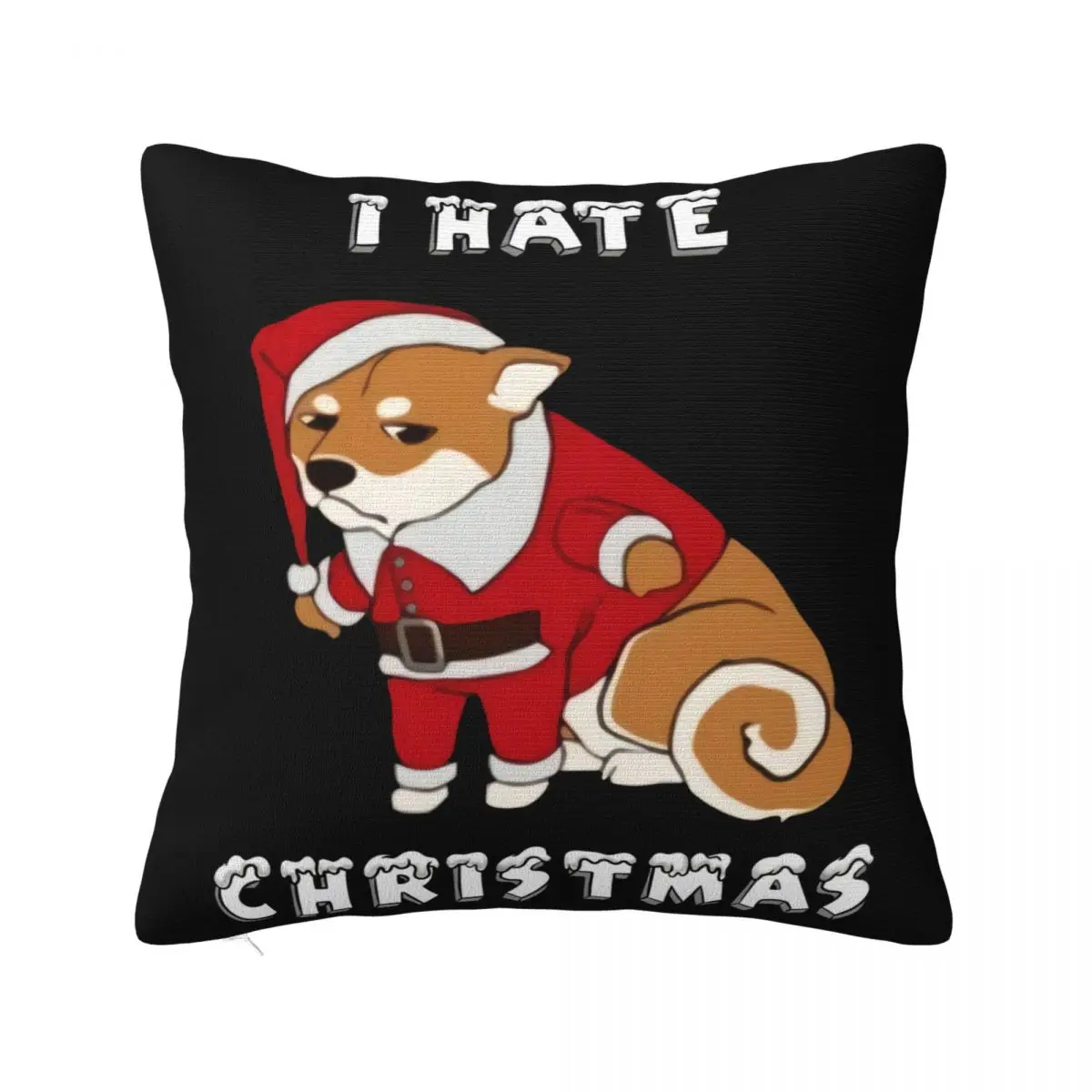 Funny Shiba Inu I Hate Xmas Christmas Baseball Baseball Hats Women Men Men Pillow Case