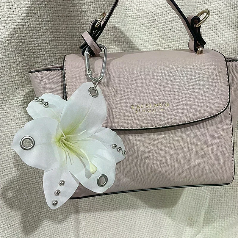 فالاينوبسيس الأوركيد زنبق حلقة رئيسية محاكاة زهرة سلسلة مفاتيح للنساء الفتيات موضة ظهره الديكور Diy بها بنفسك اكسسوارات الهدايا #1