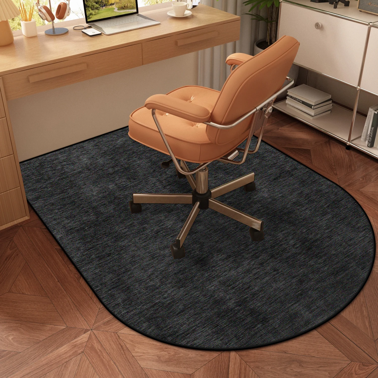 Light Luxury Solid Color Non-slip Study Carpet Decoration Bedroom Gaming Room Soft Rug Easy Clean Lint-free Tables Chairs Mats