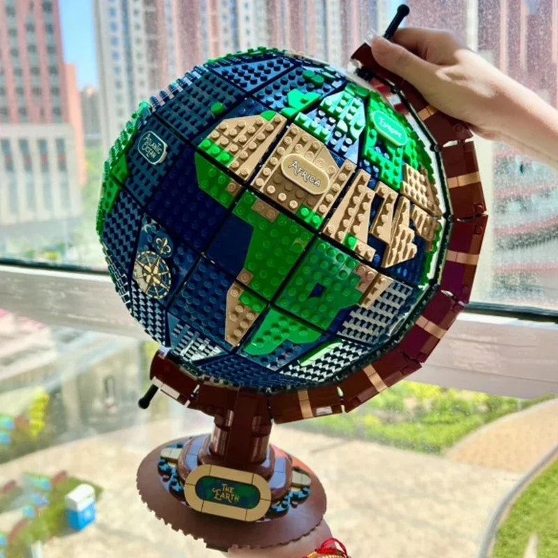 MOC 21332 Globe Map Diy Building Blocks Bricks Technical 3D Model Toys for Children's toy Adults Gifts Home Decor Send a Friend