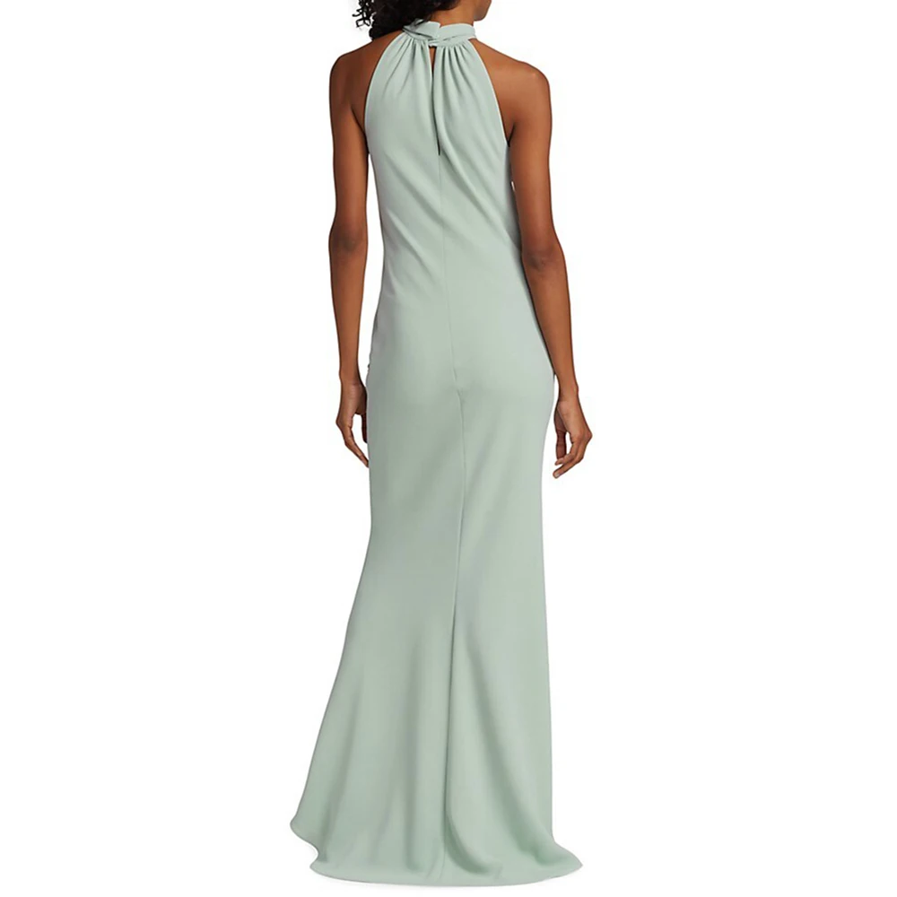 Robe de Cocktail Dos auxsur Mesure, Tenue de Bal, Quelle que soit la Gaine, Florale 3D, Initiée au Froid, Vraies Photos, Coupe Cintrée, Simple, Vert Sauge