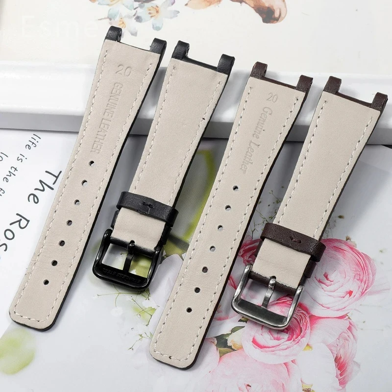 High Quality Genuine Cow Leather Watchbands for GC Gucci YA1332 YA1333 YA1335 Sweatproof Watch Accessories 16x10 20x12 22x14mm