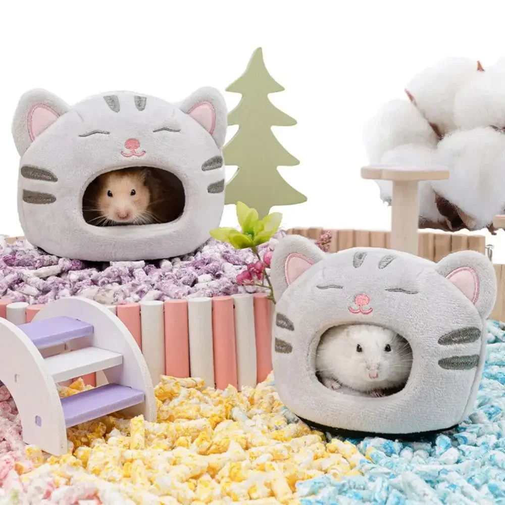 Hamster Soft Warm House Cute Cotton Plush Small Animal Nest Guinea Pig Squirrel Mice Rat Sleeping Bed Keep Warm House Nest