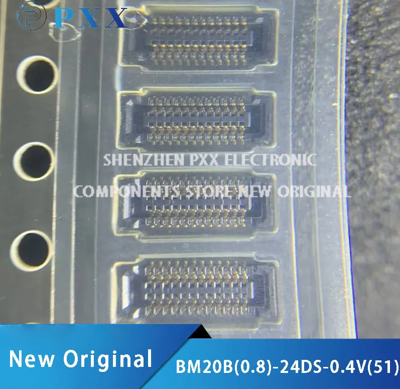 5Pcs BM20B(0.8)-24DS-0.4V(51) 24POS  BM20 Series New Original 0.4 mm Pitch, Board-to-Board  Connector