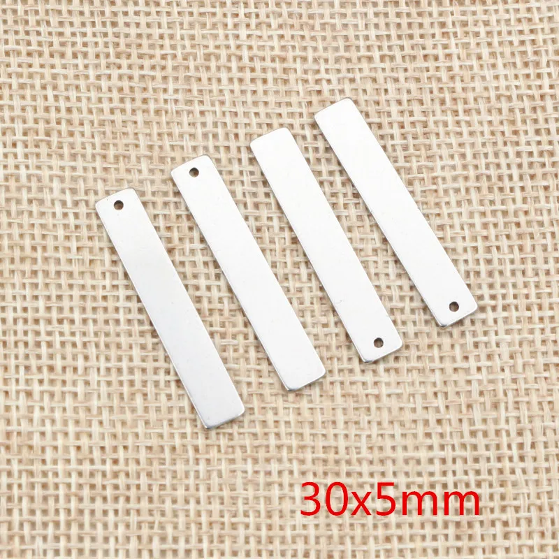 10pc/lot  No Fade Charms 316 Stainless Steel rectangle Charms for necklace pendant charms diy jewelry making
