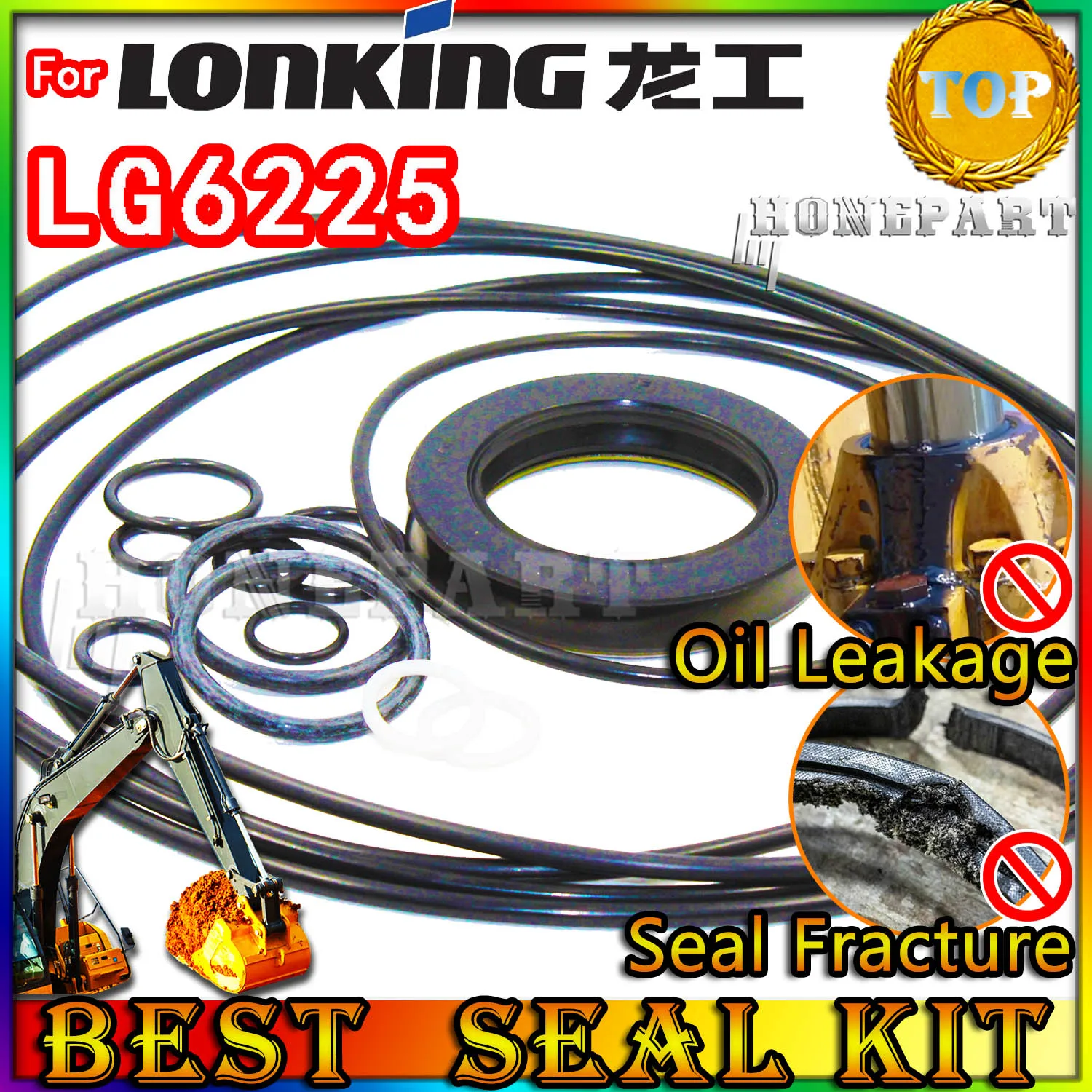 

For Lonking LG6225 Excavator Oil Seal Repair Kit Spovel Hammer Construction Tool Set Pack Heavy Master Excavating Machinery