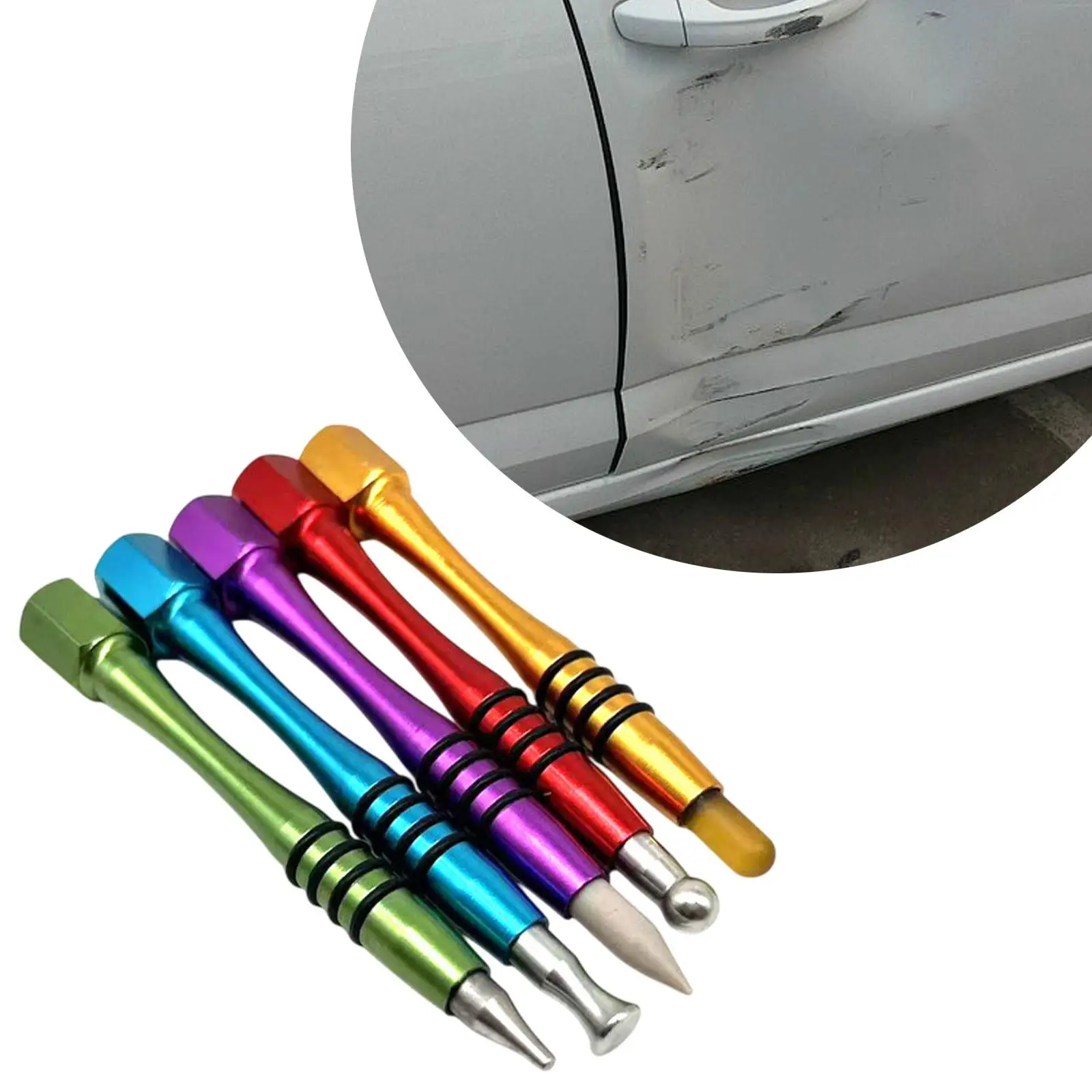 

5 Pieces Tap Down Pen Professional Hail Removal Dent Remover Pen Car Healing Pen Replace Accessories Paintless Dent Repair Tool