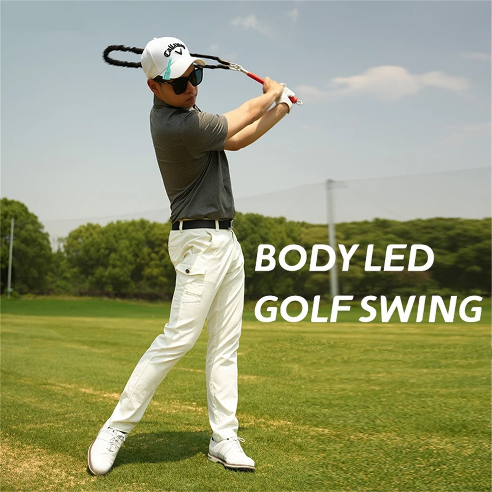 Entrenador de Swing de Golf, látigo de resistencia de cuerda de potencia, entrenamiento de ritmo de Golf, cuerda física de Swing de Golf, práctica