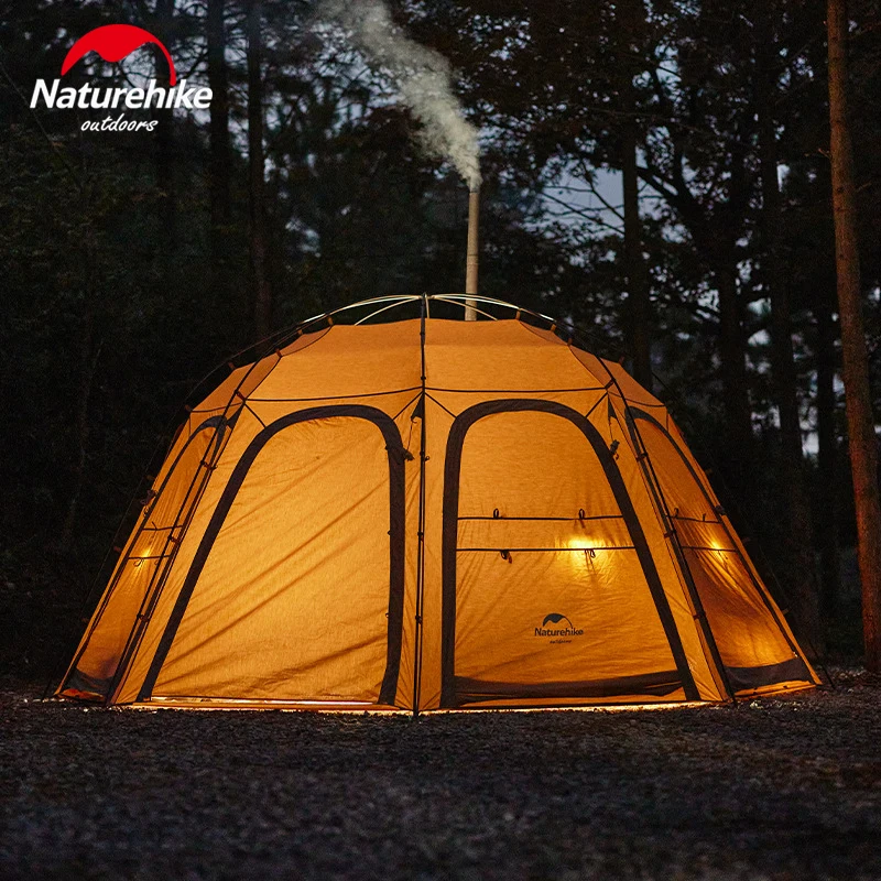 

Naturehike купольная палатка для кемпинга, самонесущаяся кабина, открытый пляж, большое пространство, быстро открывающаяся восьмиугольная палатка, теплая палатка MG, дышащая