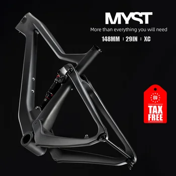 2024 Lexon MTB 프레임 XC 자전거 프레임, 카본 풀 서스펜션 29er 부스트 마운틴 XC 크로스 컨트리 트라이얼 자전거 락쇼스 DNM 쇼크 