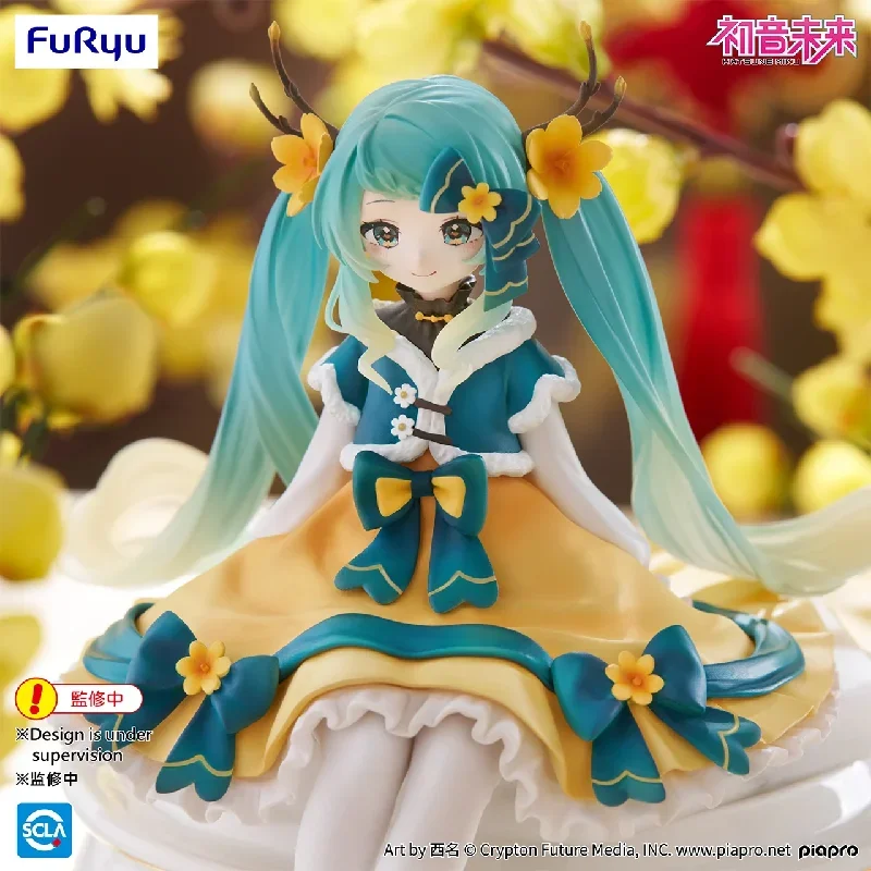 

BLBU Figure Miku 14cm PVC Model Spring Flowers 2025 New Year Sexy Anime Figure Instant noodle ornamentsToys