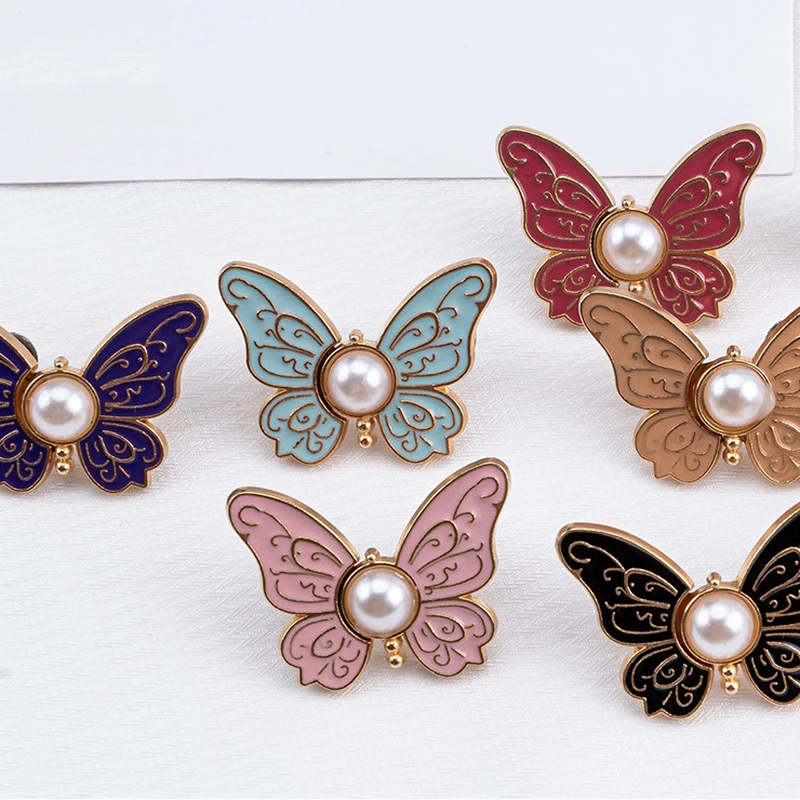 1Pair Butterfly Waist Buckle For Women Skirt Jeans Adjustable Waist Clip Waist-narrowing Buttons Metal Pins Clothing Accessories