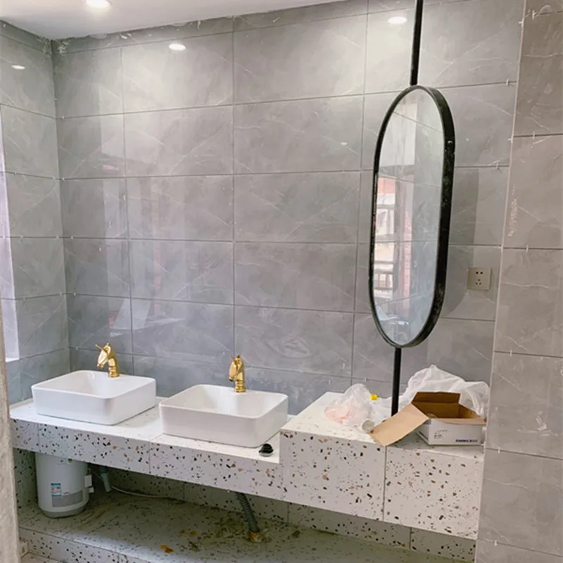 

Ceiling Mirror Oval Bathroom Mirror Hanging Hotel Homestay Luminous Led Mirror Cabinet
