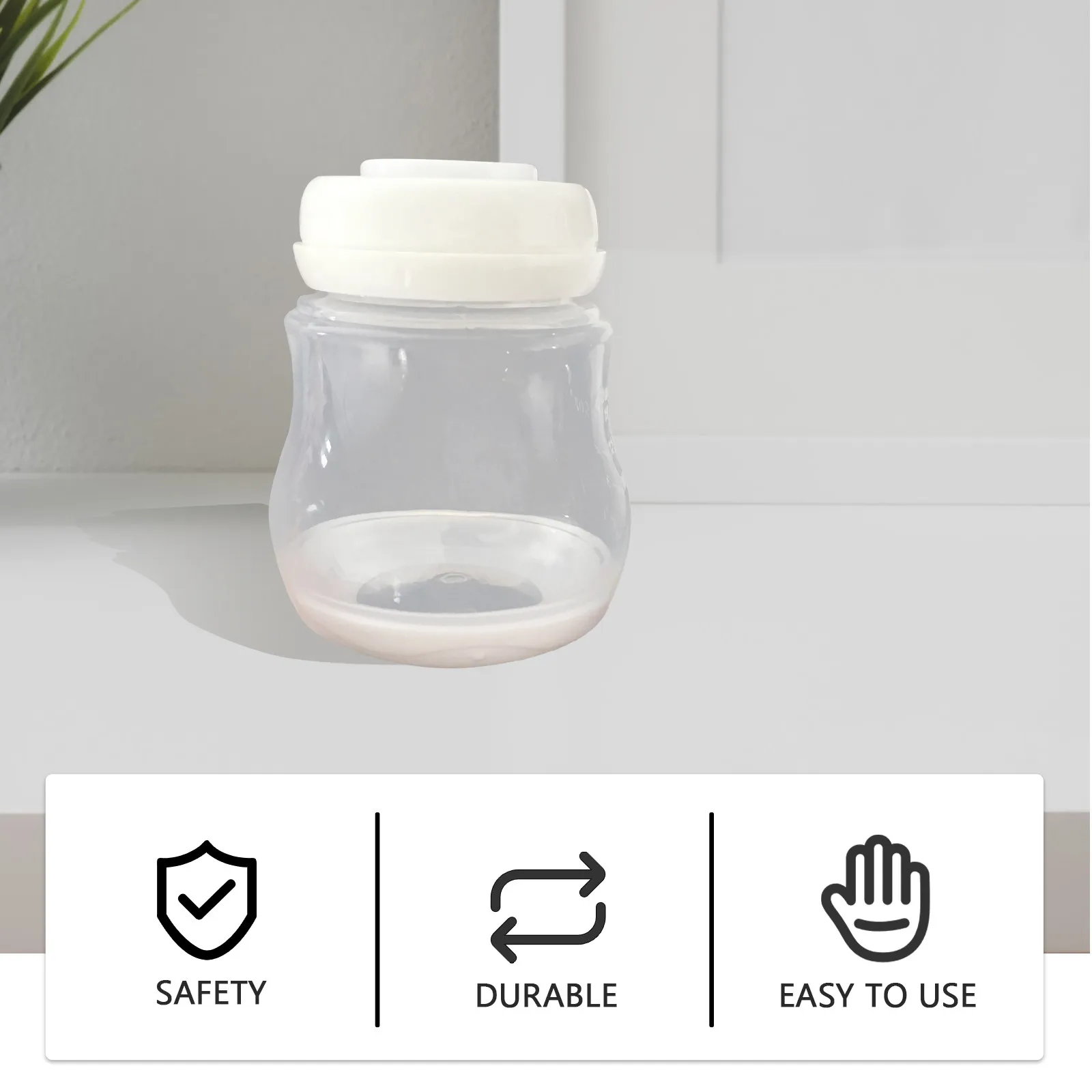 

1Set Silicone Milk Storage Cup Milk Powder Juice Seal Gasket Milky White 5Cm Outer Diameter 3.5cm Inner Leak Proof Bottle Seal