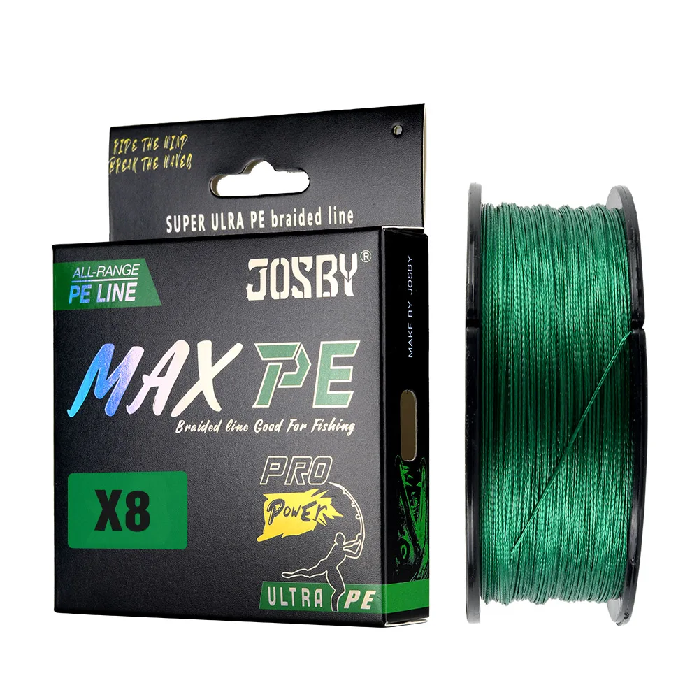 JOSBY 8 Braided Multifilament Japanese Fishing Line 300M 500M 100M Multicolour 100% 8 Strands PE Wire 10-100LB Weaves Cord