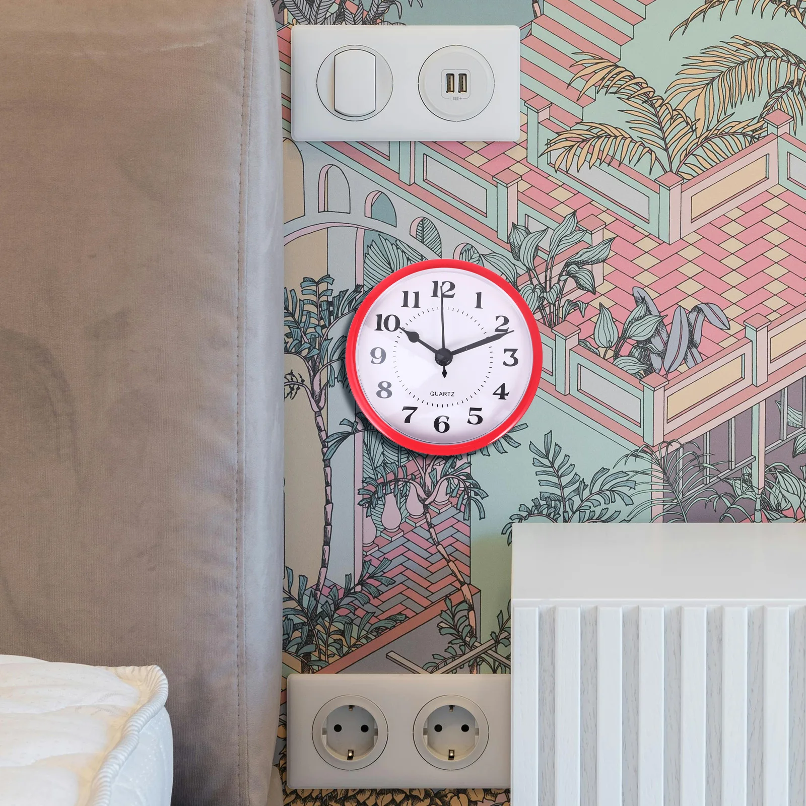 

Mini Quartz Clock Insert Round Inlaid Design Arabic Numerals Precise Timekeeping for DIY Home Decor Clock Head