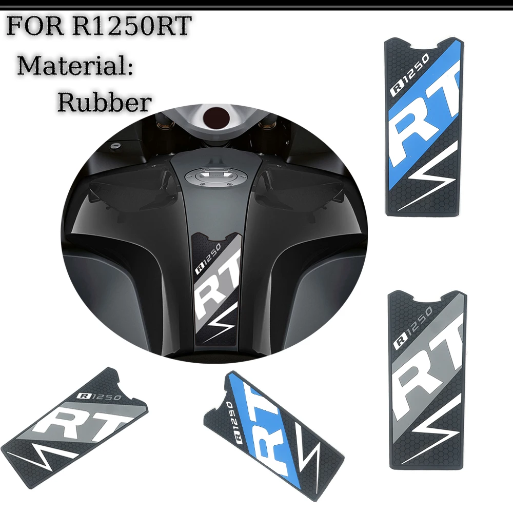 Rubber traction pad adhesive For BMW R1250RT R 1250 RT Tank Pad Motorcycle Stickers Fuel Oil Kit Knee Fish Bone Protector