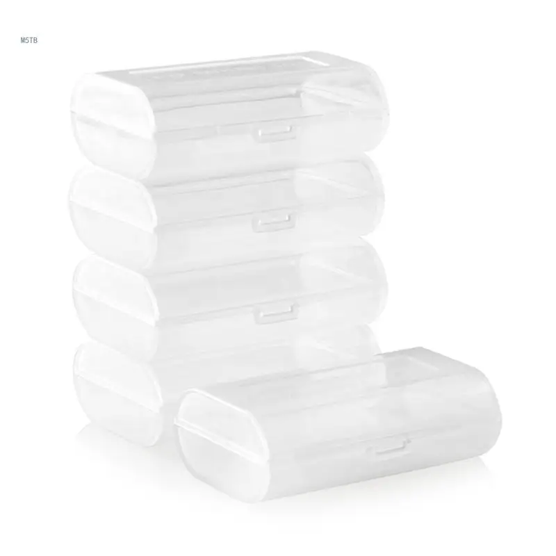 2-slot Battery Container Protectors Cover Transparent PP Battery Holder Box Dropship