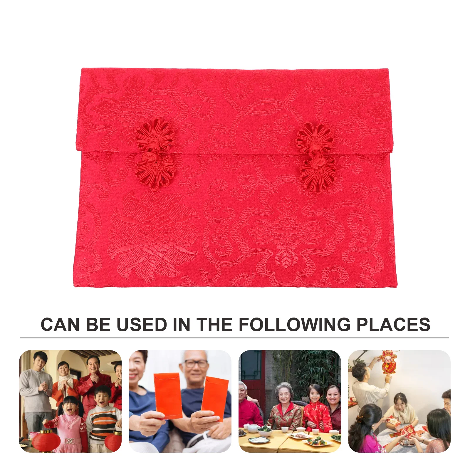 

Cloth Envelope Chinese Style New Year Red Packet Creative Buckle Design For Lunar Festival Traditional Luck Money Gift