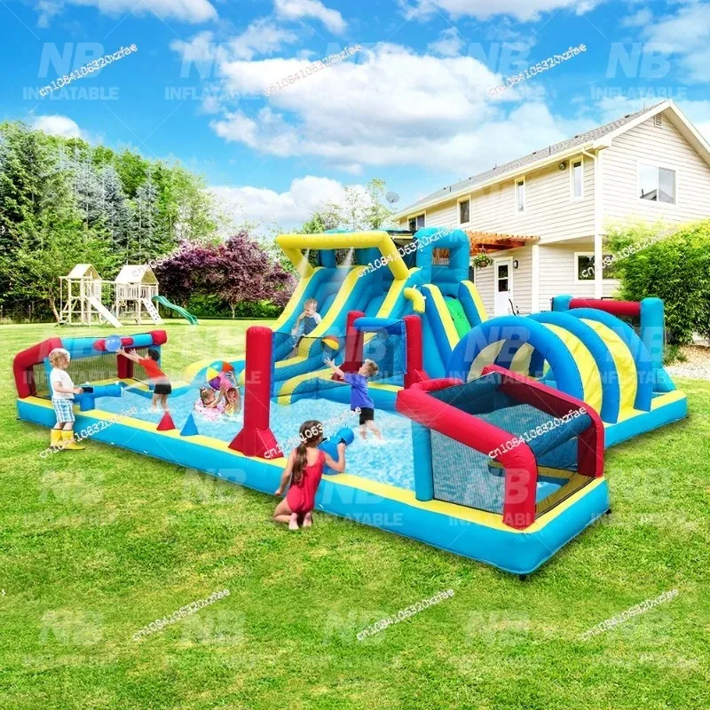Children's bouncy castle outdoor water jet slide indoor trampoline, small trampoline