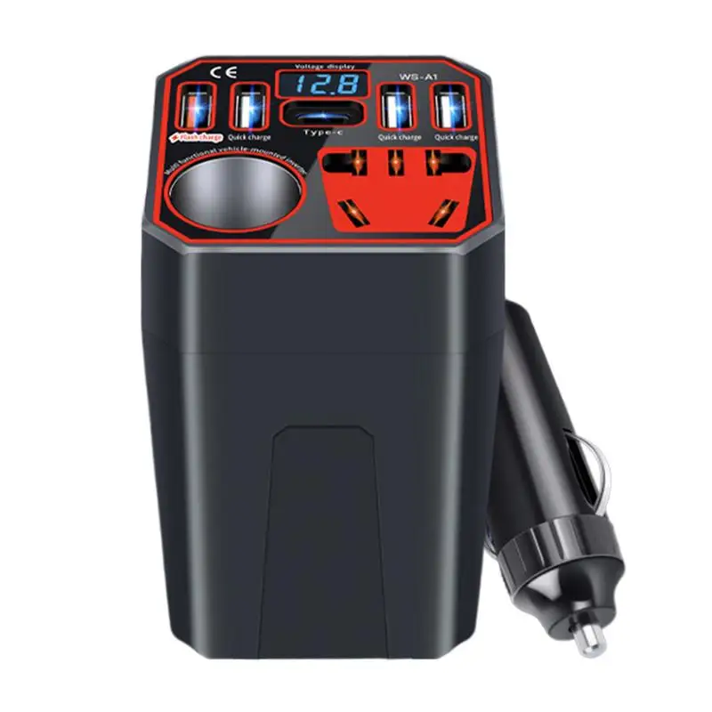 

Автомобильный преобразователь питания, автомобильный адаптер для вилки, эффективный инвертор с несколькими портами для автомобиля, мощный преобразователь автомобиля