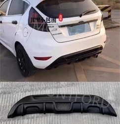 ST Style ABS Matt Black Rear Bumper Lip Diffuser Apron Splitter Spoiler for Ford Fiesta MK7 2008-2013 Car Accessories