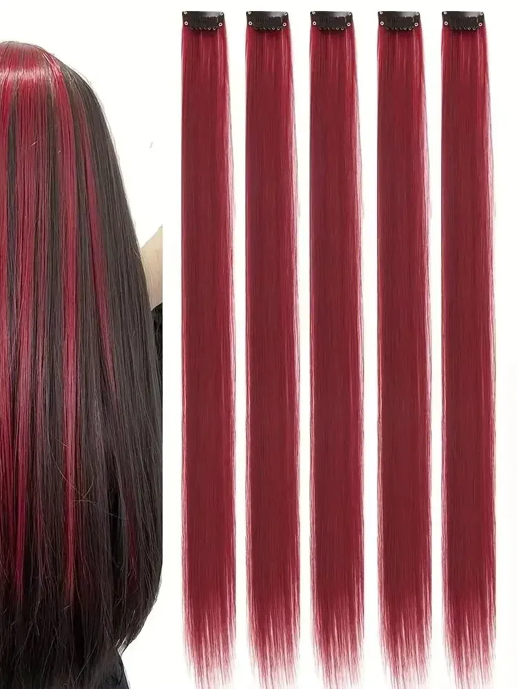 

Трехцветный градиент, блестящие наращивание волос на клипсе, радужные синтетические блестящие мишуры для волос, термостойкие блестящие наращивание волос